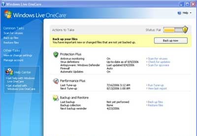 screenshot-Windows Live OneCare Scanner-1
