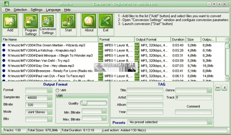 screenshot-4Musics MP3 Bitrate Changer-1