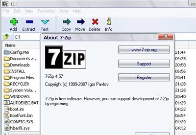 7 zip download in win7 32bit