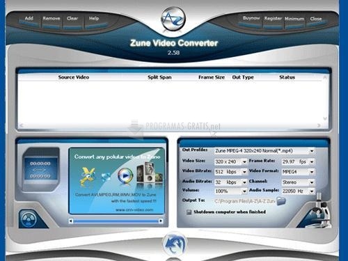 screenshot-A-Z Zune Video Converter-1