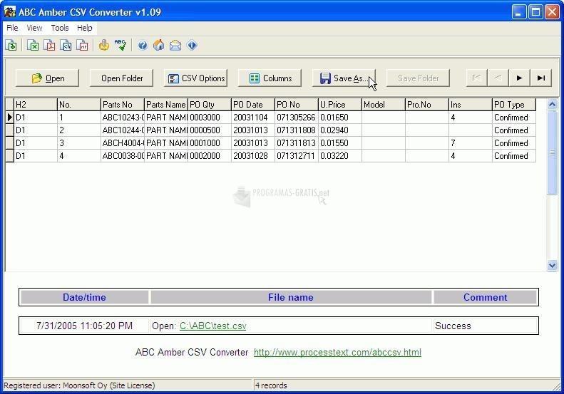 screenshot-ABC Amber CSV Converter-1