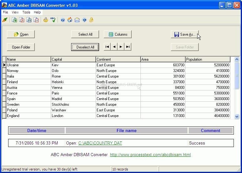 screenshot-ABC Amber DBISAM Converter-1