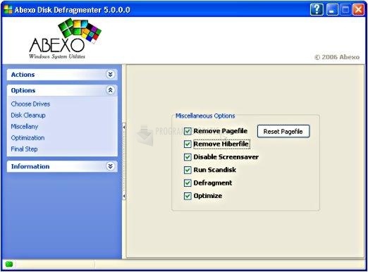 screenshot-Abexo Disk defragmenter Pro-1