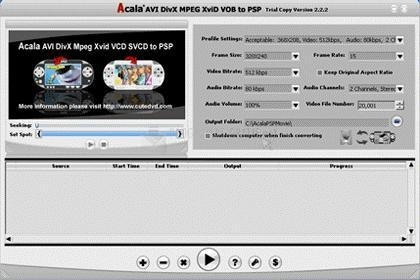 screenshot-Acala AVI DivX MPEG XviD VOB to PSP-1
