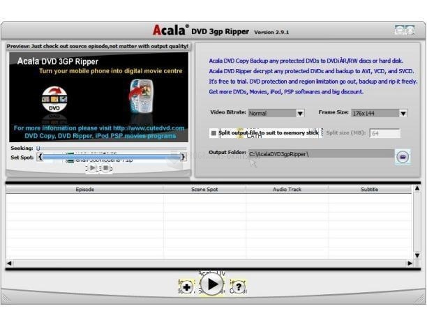 screenshot-Acala DVD 3GP Ripper-1