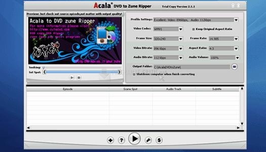 screenshot-Acala DVD Zune Ripper-1