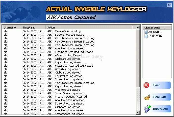screenshot-Actual Invisible Keylogger-1
