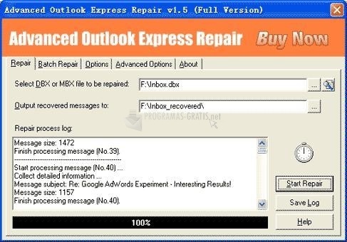 screenshot-Advanced Outlook Express Repair-1