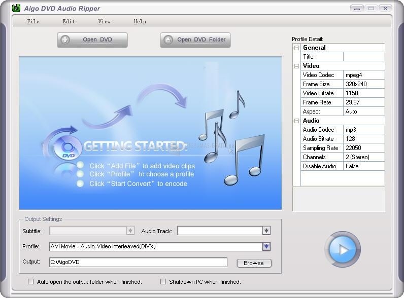 screenshot-Aigo DVD Audio Ripper-1