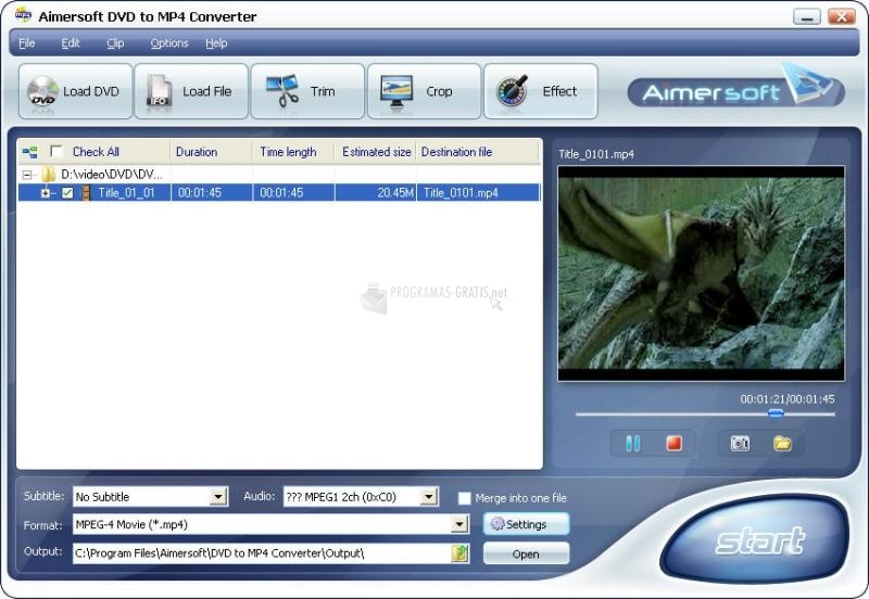 screenshot-Aimersoft DVD to MP4 Converter-1