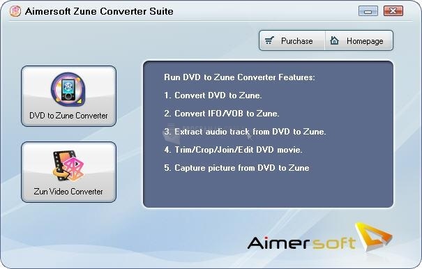 screenshot-Aimersoft Zune Converter Suite-1