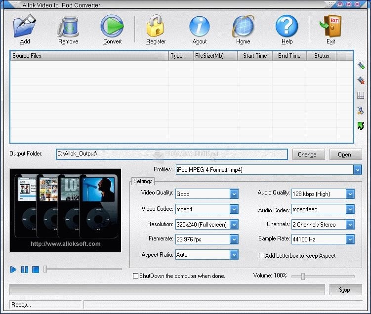 screenshot-Allok Video to iPod Converter-1
