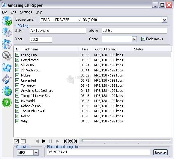 screenshot-Amazing CD Ripper-1