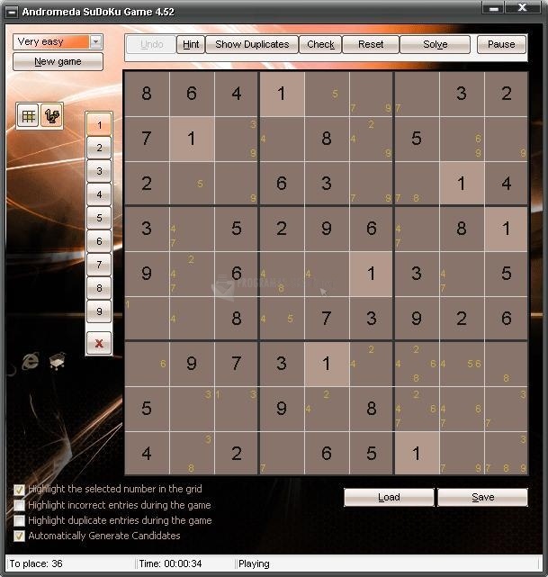 screenshot-Andromeda Sudoku Game-1