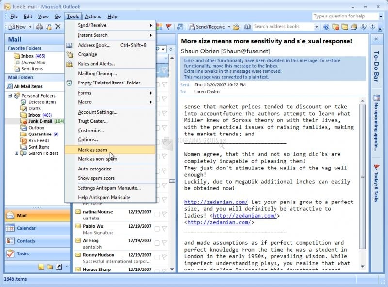 screenshot-Antispam Marisuite for Outlook-1