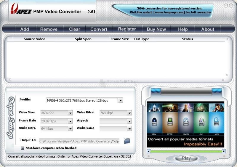 screenshot-Apex PMP Video Converter-1