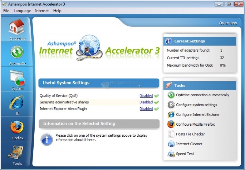 screenshot-Ashampoo Internet Accelerator-1
