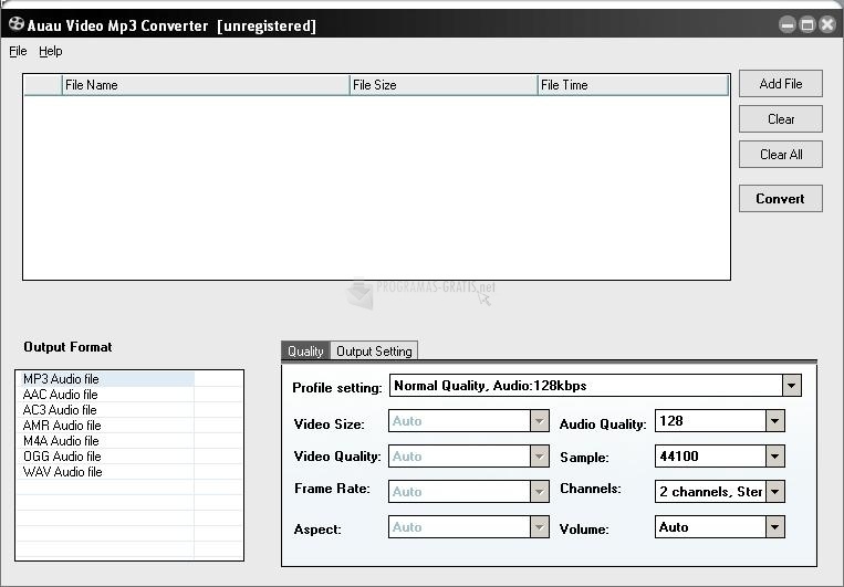 screenshot-Auau Audio Converter-1