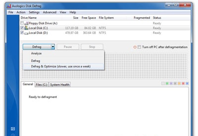 screenshot-Auslogics Disk Defrag-1