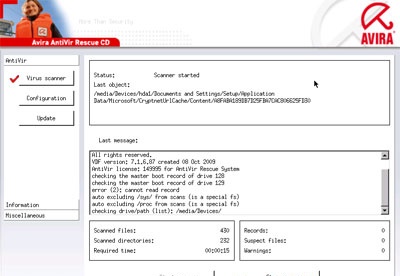 download Avira Rescue System ISO 16.11.2021