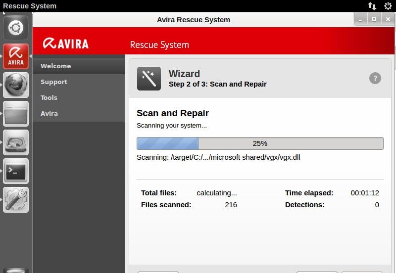 download Avira Rescue System ISO 16.11.2021