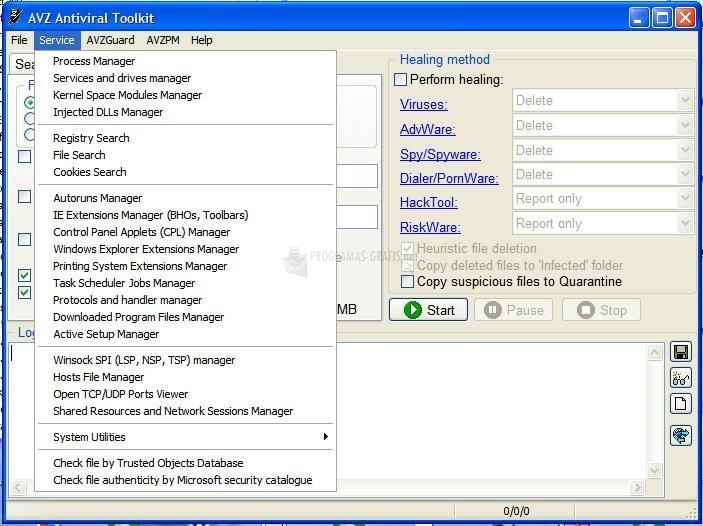 AVZ Antiviral Toolkit 5.77 download the new version for windows