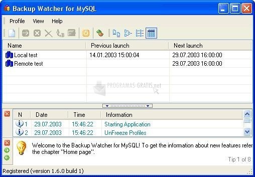 screenshot-Backup Watcher for MySQL-1