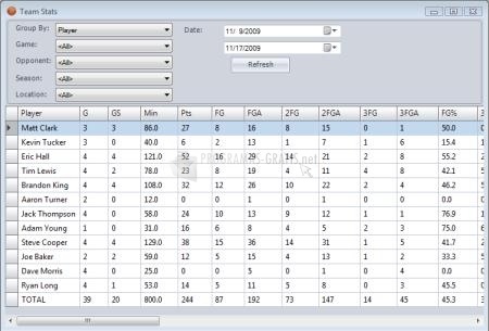 screenshot-Basketball Stat Manager-1