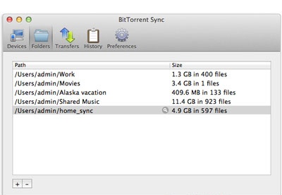 screenshot-BitTorrent Sync-1