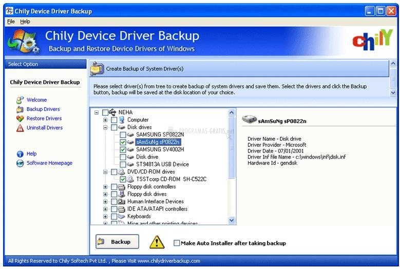 screenshot-Chily Device Driver Backup-1