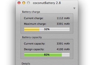 coconutbattery charging with only 25 watts