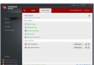 screenshot-Comodo Backup-1