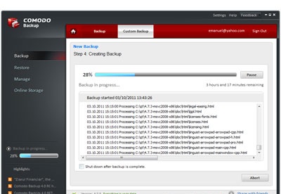 screenshot-Comodo Backup-2