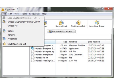 screenshot-Cryptainer LE-1