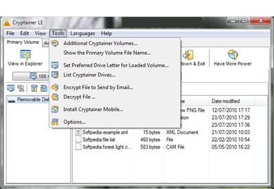 screenshot-Cryptainer LE-2