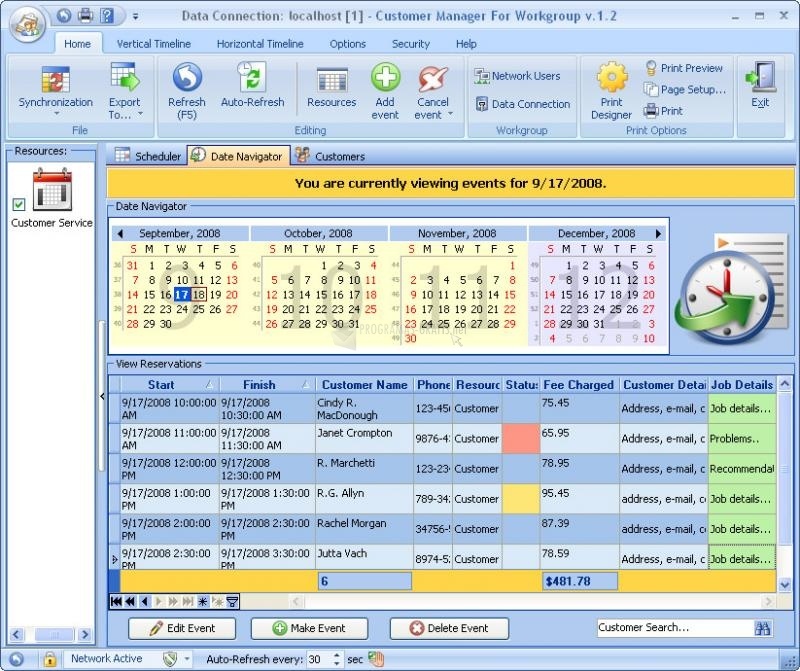 screenshot-Customer Manager For Workgroup-1