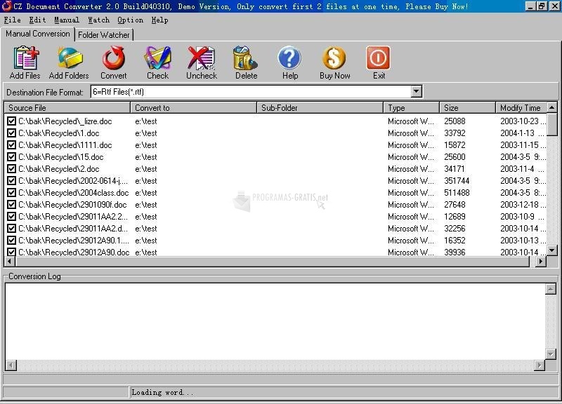 screenshot-CZ Document Converter-1