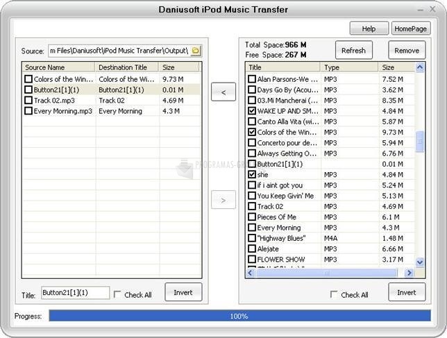 screenshot-Daniusoft iPod Music Transfer-1