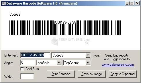 screenshot-Dataware Barcode Software-1