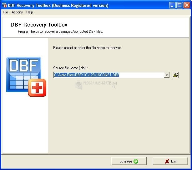 screenshot-DBF Recovery Toolbox-1