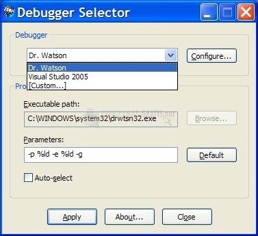 screenshot-Debugger Selector-1