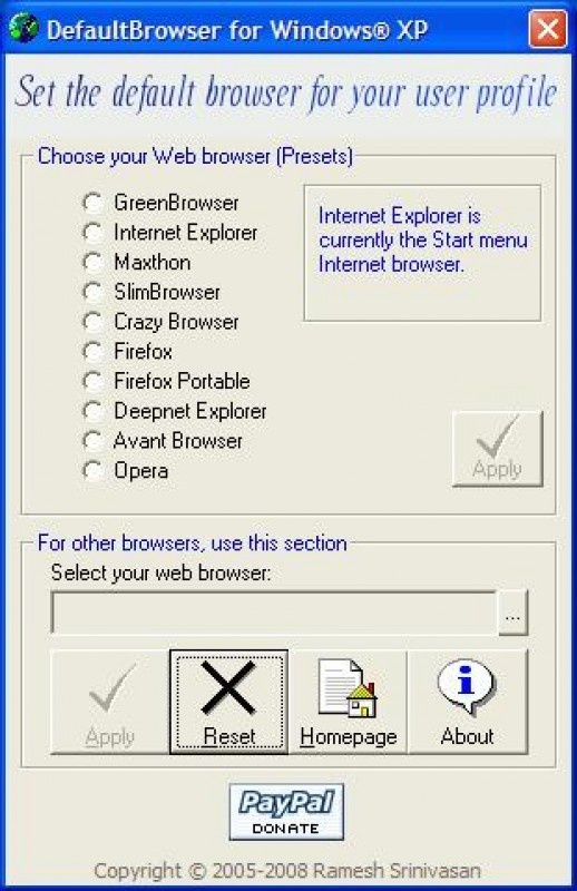 opera web browsers xp