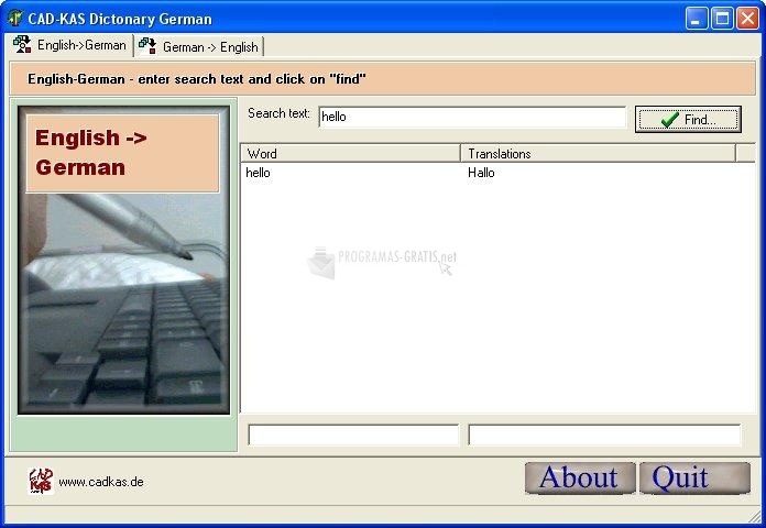 screenshot-Dictionary German-1