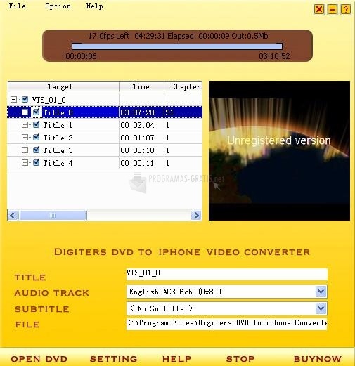 screenshot-Digiters DVD to iPhone Converter-1