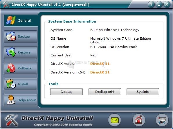 screenshot-DirectX Happy Uninstall-1