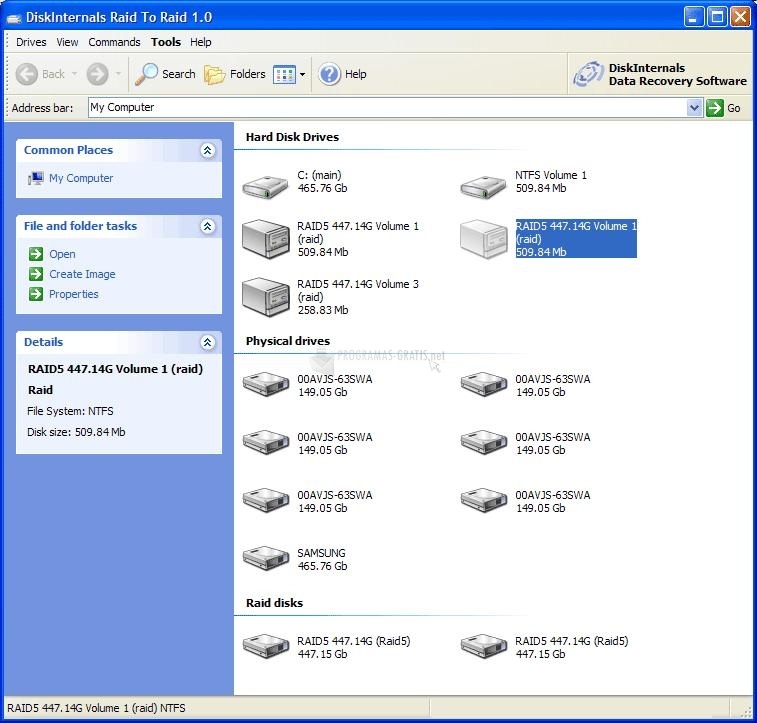 screenshot-DiskInternals Raid To Raid-1