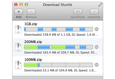 automatically download with download shuttle