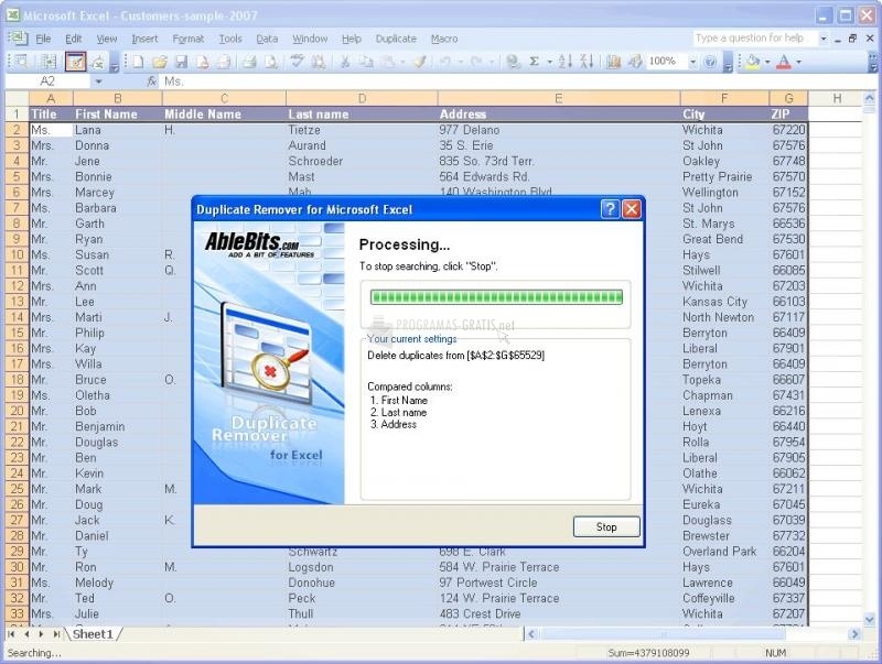 screenshot-Duplicate Remover for MS Excel-1