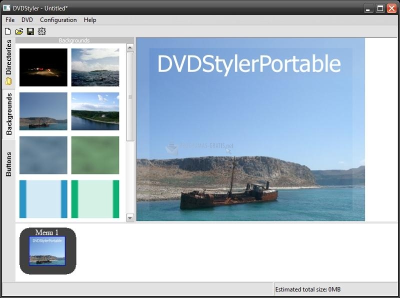 screenshot-DVDStyler Portable-1