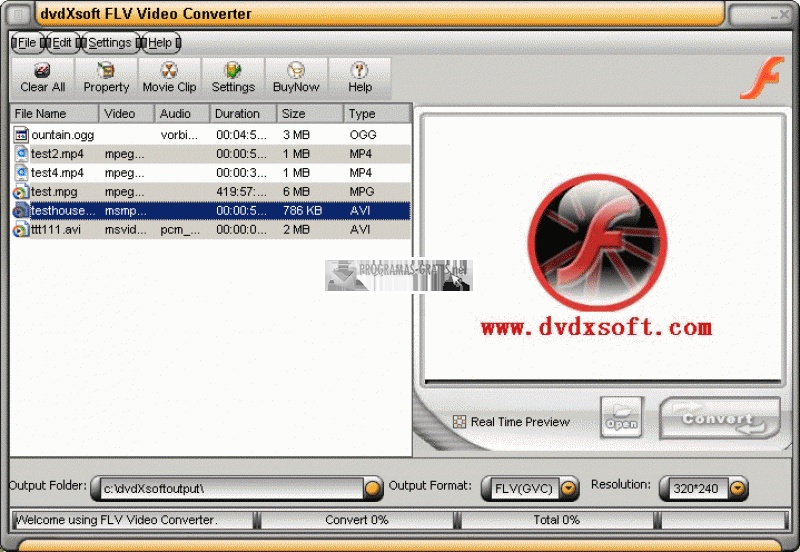 screenshot-Dvdxsoft FLV Video Converter-1